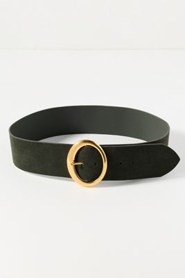 Wide Oval Buckle Belt