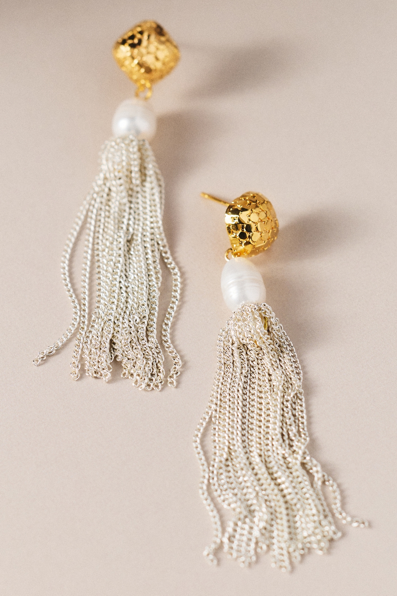 Freshwater Pearl Tassel Drop Earrings