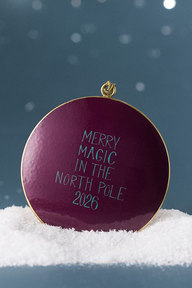 Holiday in the City Metal Ornament #1