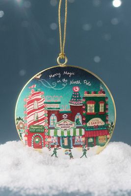 Holiday in the City Metal Ornament
