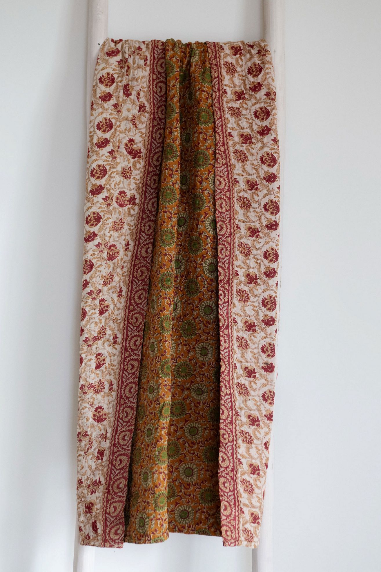 Roan Iris One-of-a-kind Kantha Quilted Throw Blanket No. 07497 - Multi, One Size