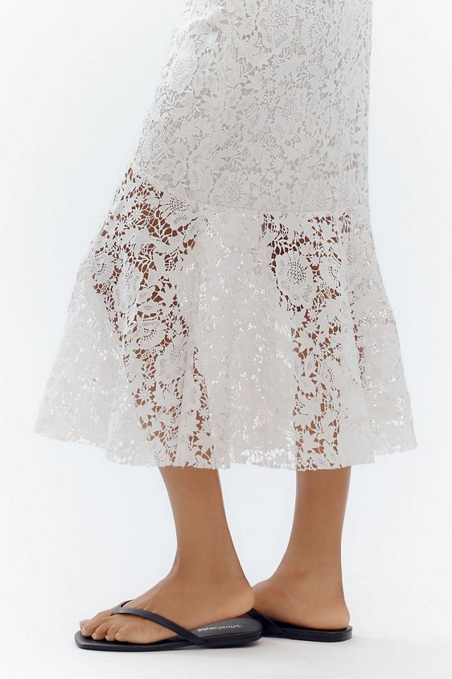 Bagatelle Flared Lace Midi Skirt #3
