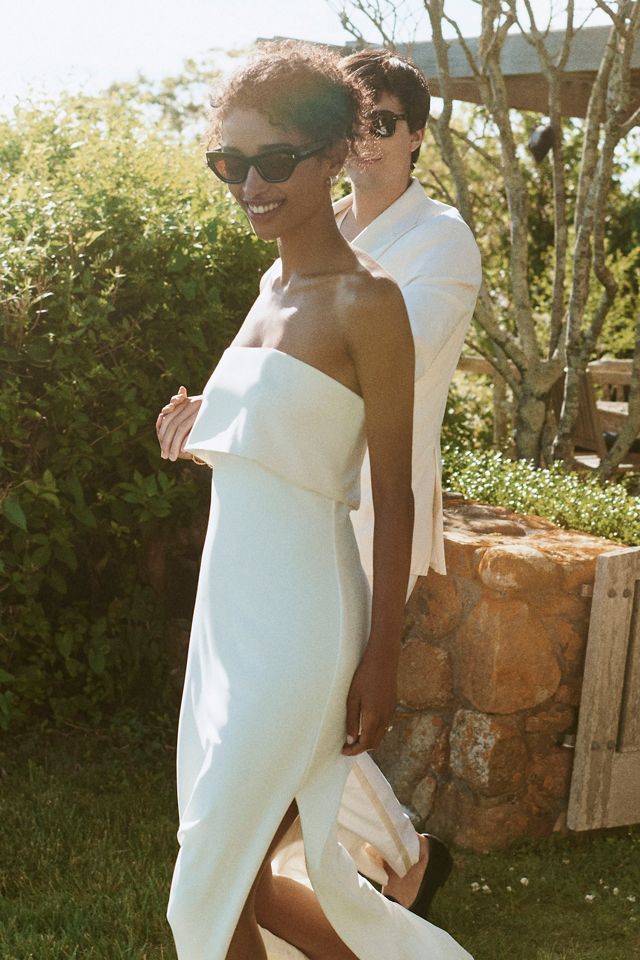 BHLDN Strapless Column Maxi Dress #1