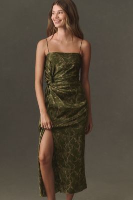 Amanda Uprichard Jean Square-Neck Midi Dress
