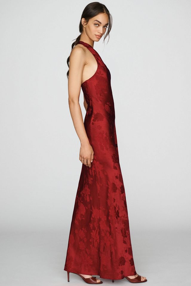 Amanda Uprichard Sonya Fringe Scarf Maxi Dress #3