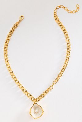 The Pink Reef Handpainted Oyster Necklace