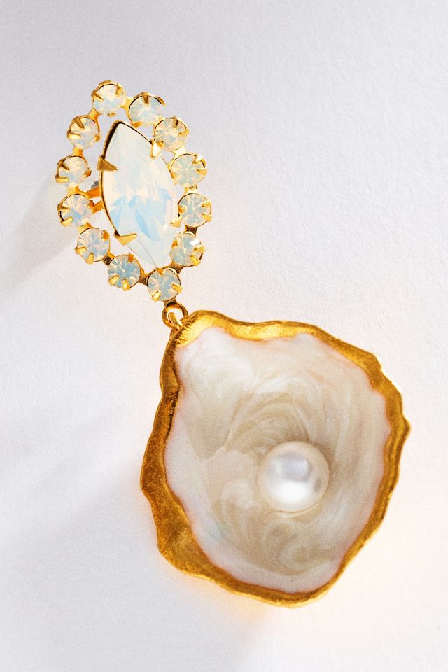 The Pink Reef Oyster Earrings #1