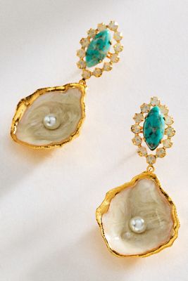 The Pink Reef Oyster Earrings