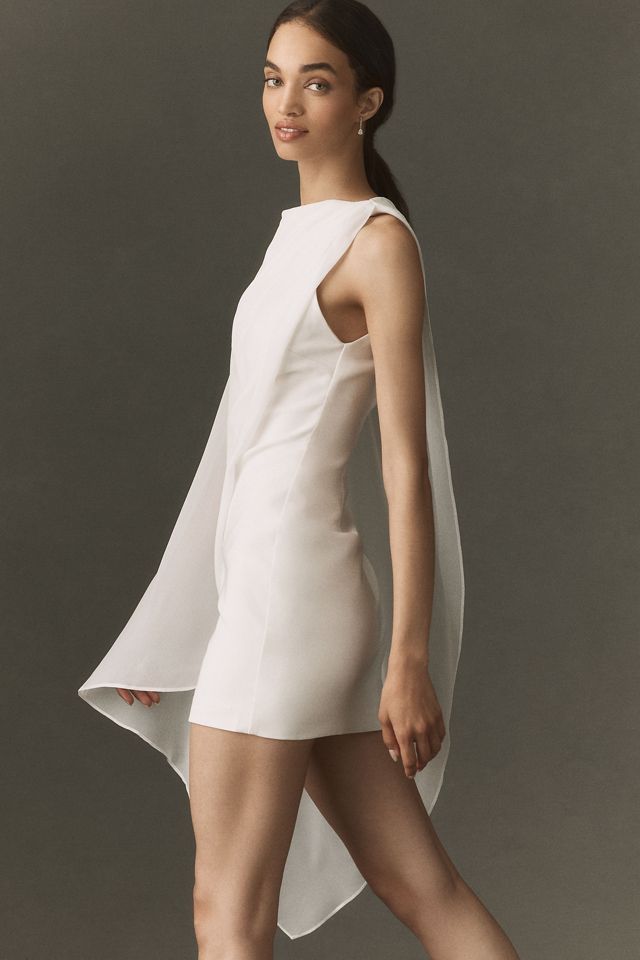 BHLDN Mini Dress with Asymmetrical Cape #3
