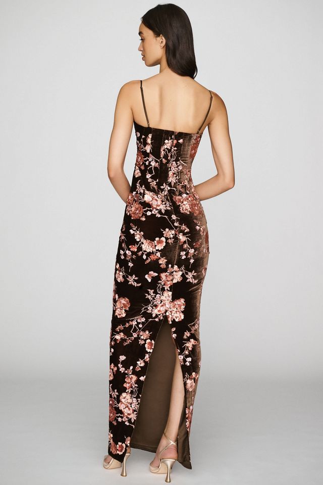 SAU LEE Rosella 100% Silk Embroidered Gown #1