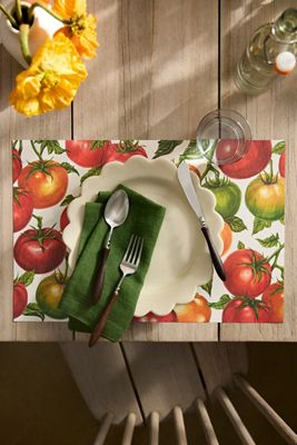 Tomato Vine Paper Placemats, Set of 18