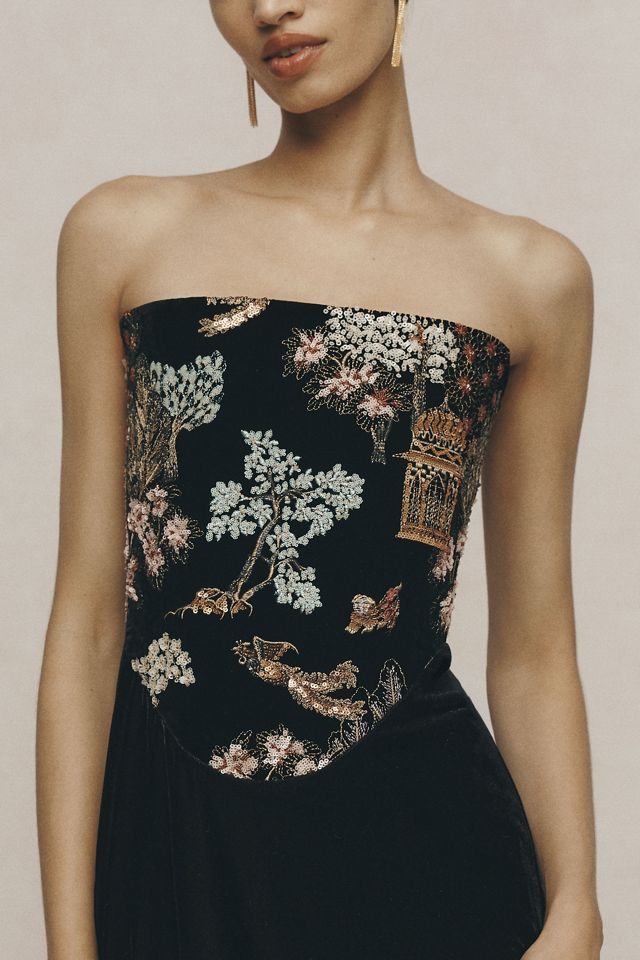 SAU LEE Isha Velvet Gown #3
