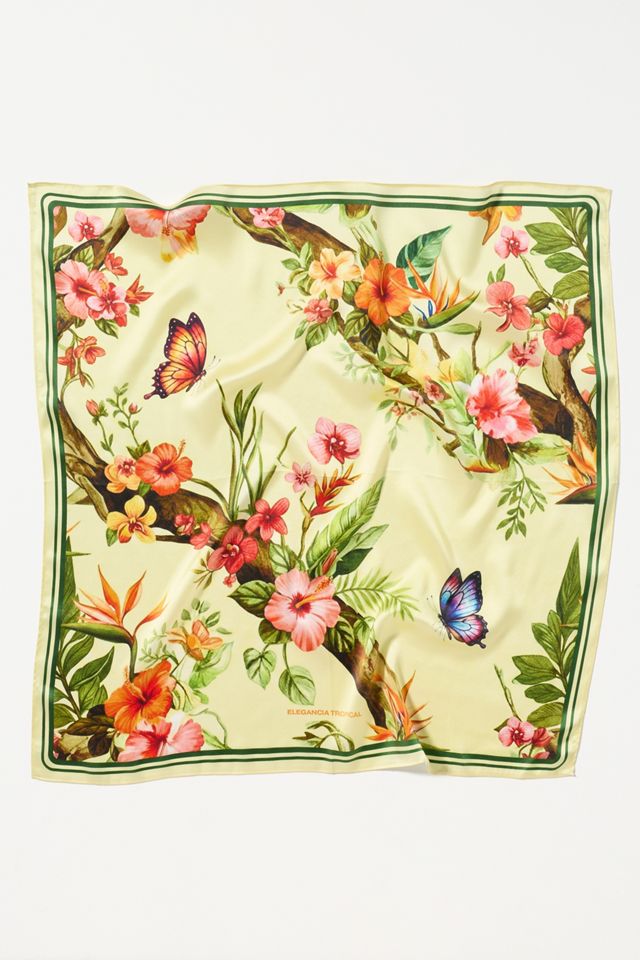 Elegancia Tropical Silk Scarf #1