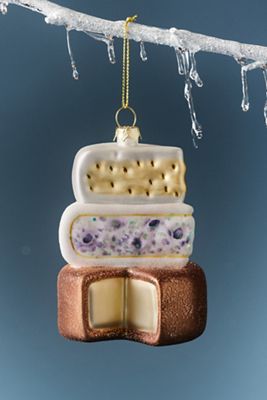 Glass Cheese Stack Ornament