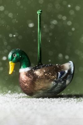 Ornement en verre Canard Colvert
