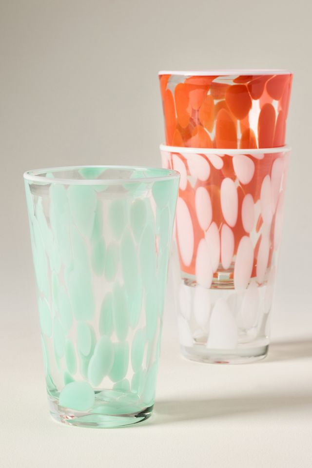 Dapple Dot Hand-Blown Highball Glass #4