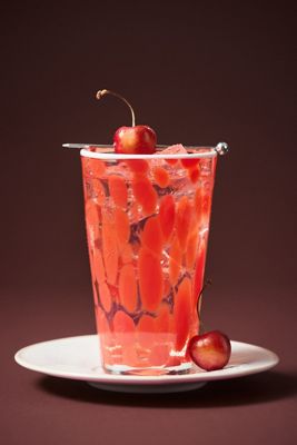 Dapple Dot Hand-Blown Highball Glass