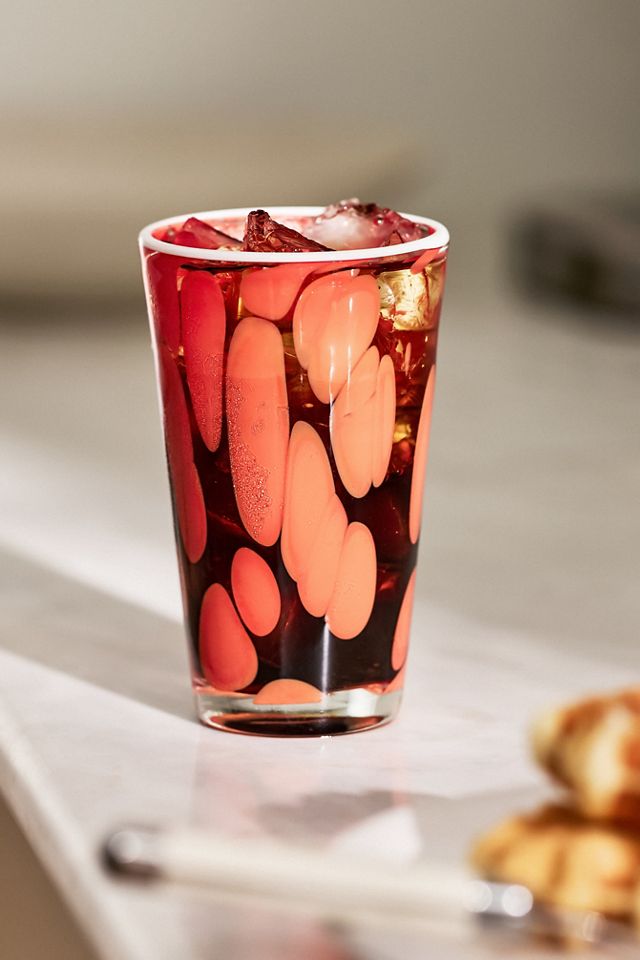 Dapple Dot Hand-Blown Highball Glass #1