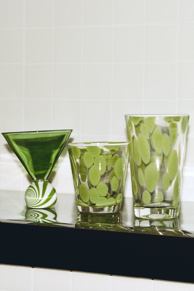 Dapple Dot Hand-Blown Highball Glass #1