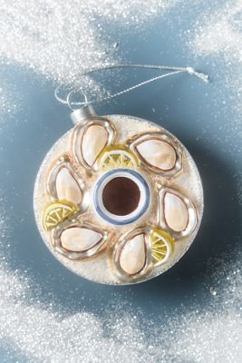 Oyster Platter Glass Ornament