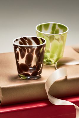 Vaso de Jugo Soplado a Mano Dapple Dot