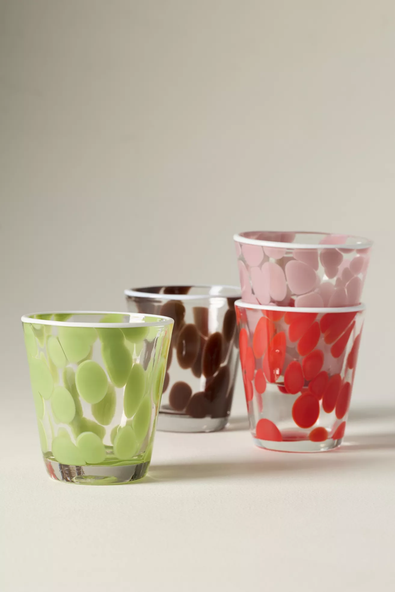 Dapple Dot Hand-Blown Juice Glass - thumbnail 3