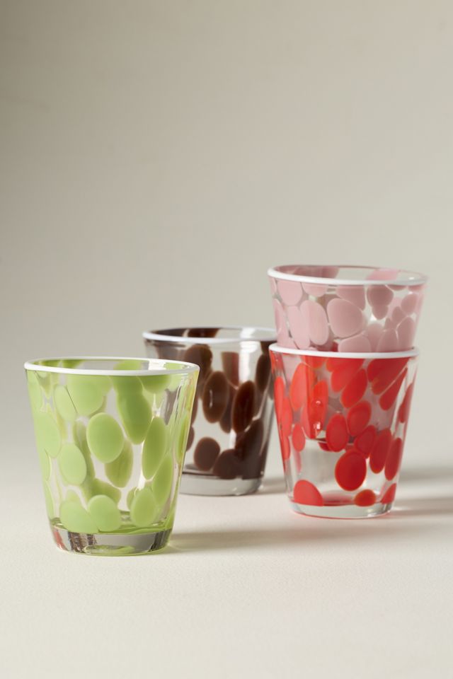 Dapple Dot Hand-Blown Juice Glass #2