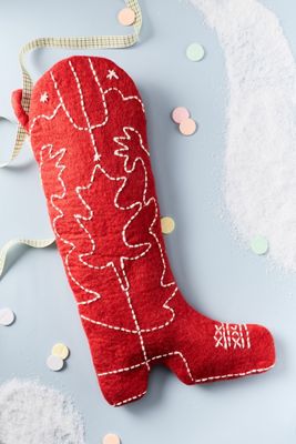 Felt Cowboy Boot Stocking