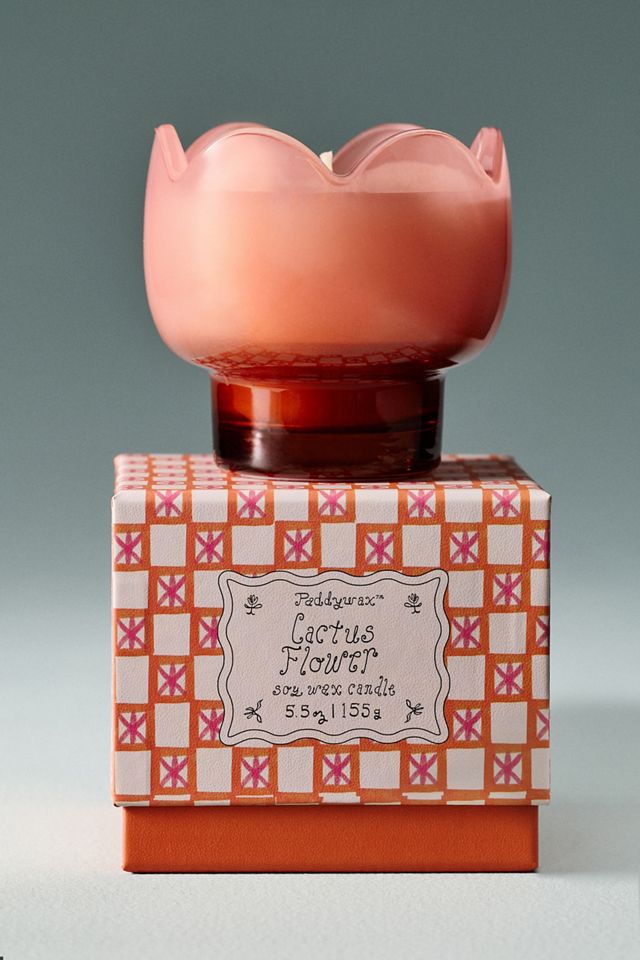 Fruity Cactus Flower Glass Candle #3