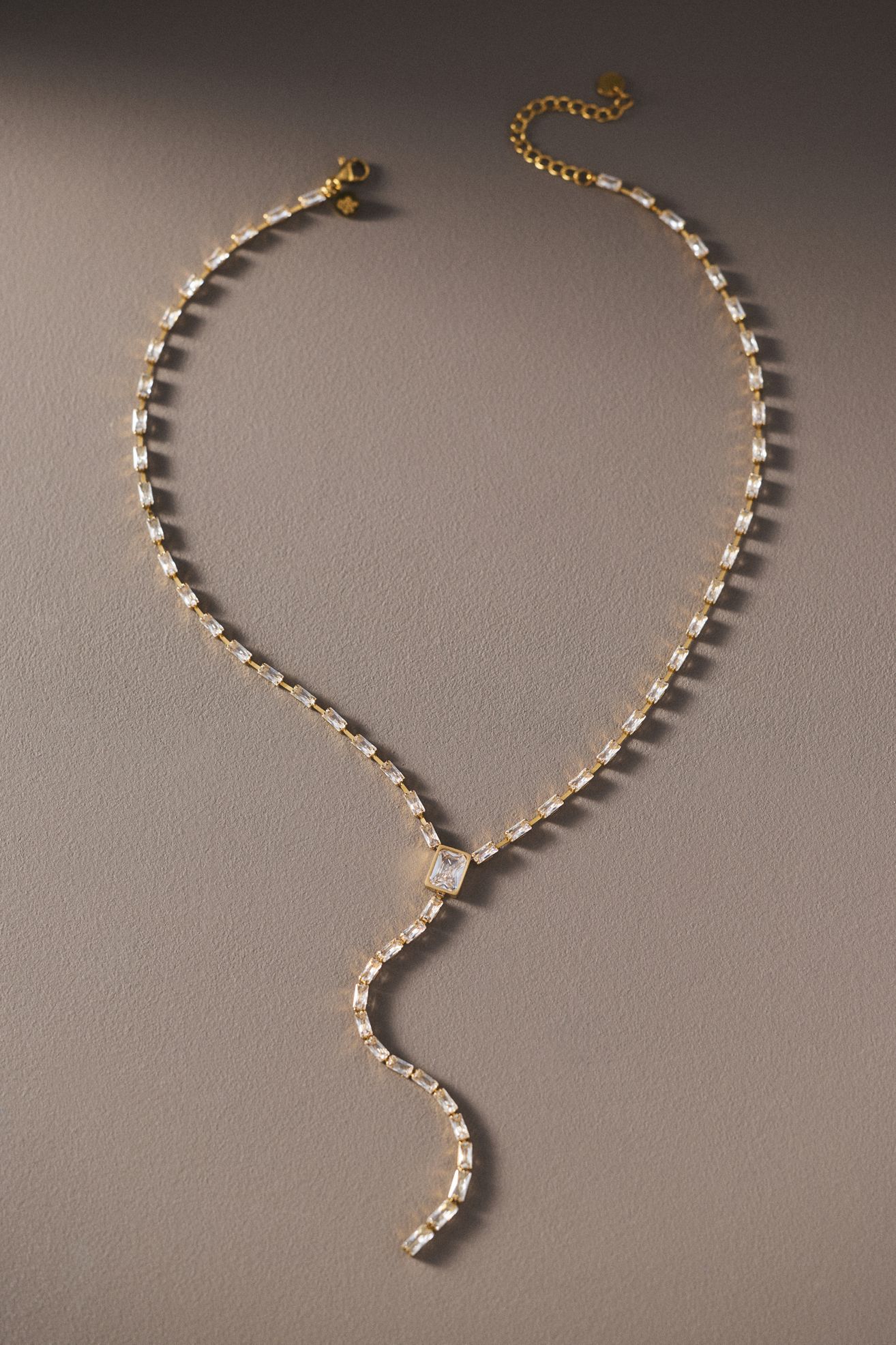 Petit Moments Baguette Y Necklace - Gold, One Size