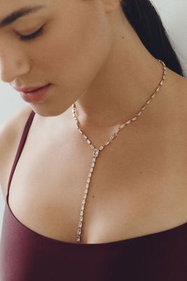 Petit Moments Baguette Y Necklace