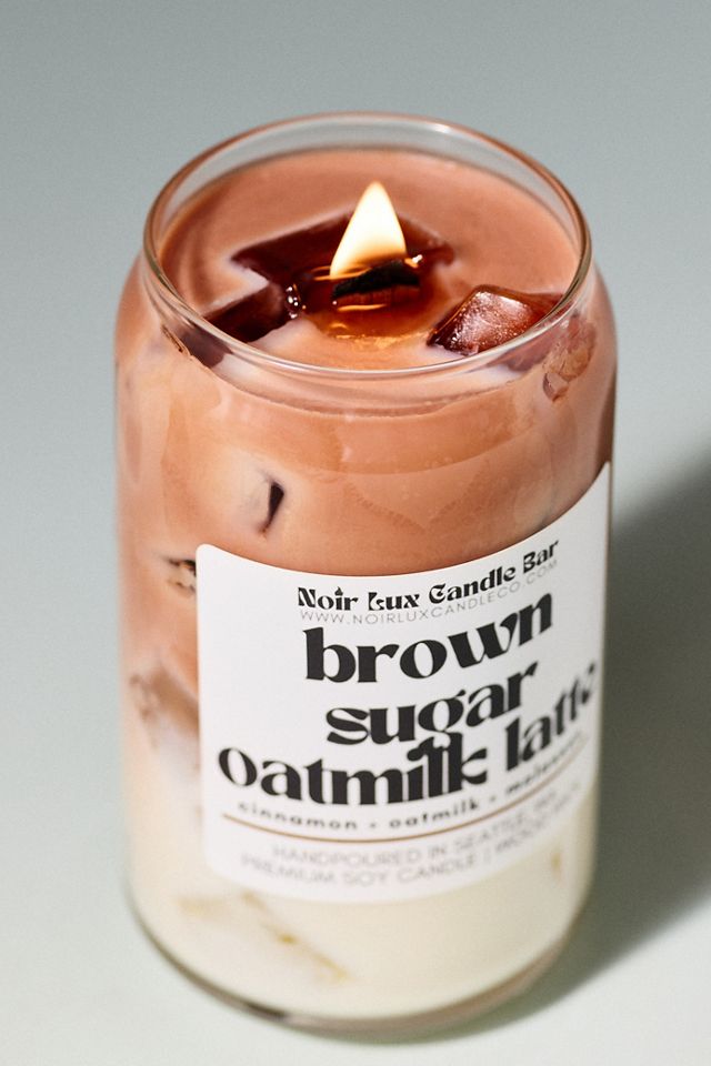 Noir Luxe Gourmand Brown Sugar Latte Glass Candle #1