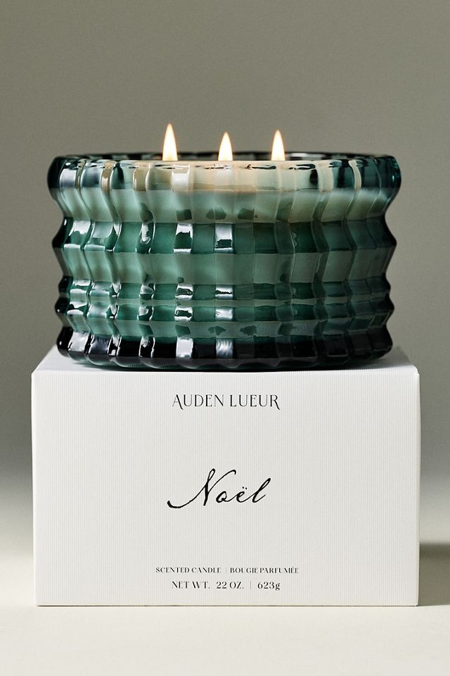 Auden Lueur Woody Noël Low Wide Boxed Glass Candle #3