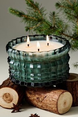 Auden Lueur Woody Noël Low Wide Boxed Glass Candle