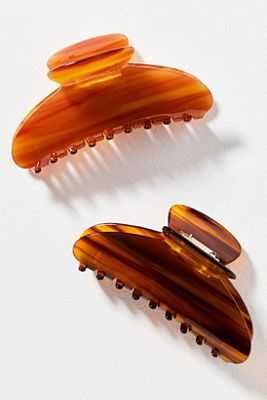 Patterned Hair Claw Clips, Set of 2