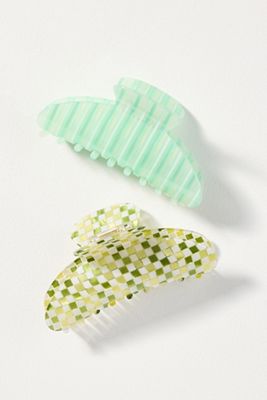 Patterned Hair Claw Clips, Set of 2