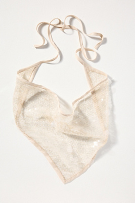 Sheer Sequin Hair Scarf