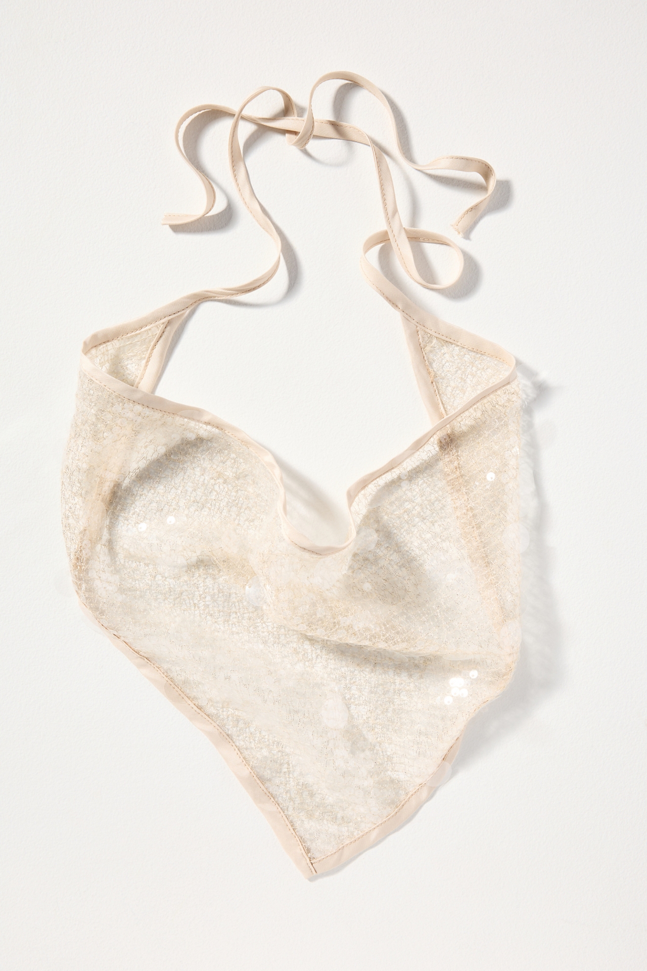 Sheer Sequin Hair Scarf