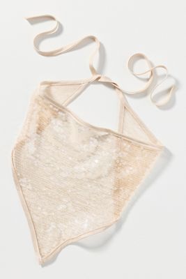 Sheer Sequin Hair Scarf