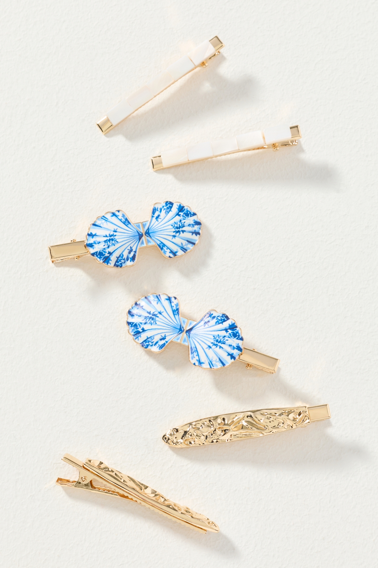 Mosaic Shell Hair Clips