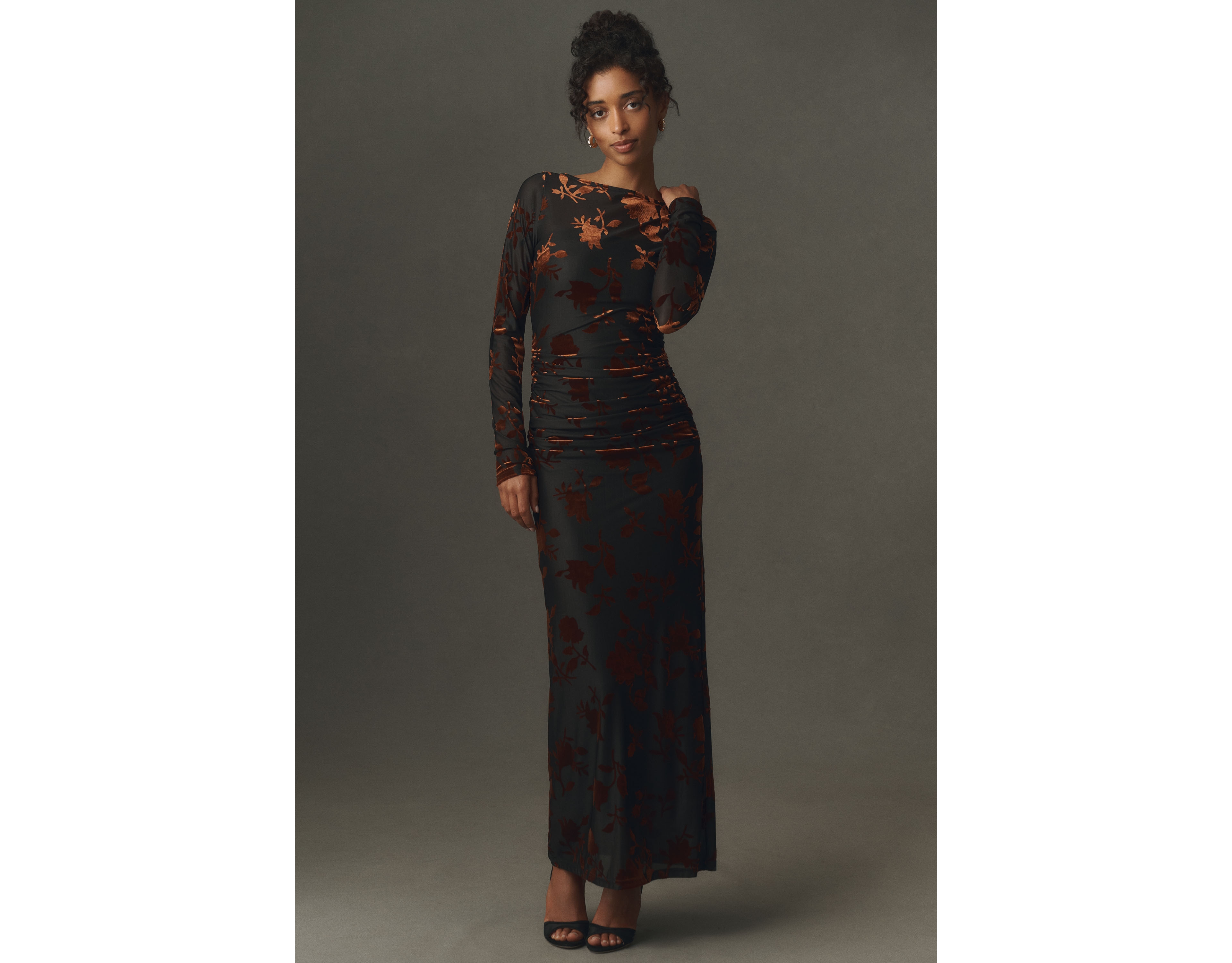 Significant Other Edina Velvet Burnout Maxi Dress
