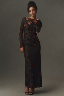 Significant Other Edina Velvet Burnout Maxi Dress
