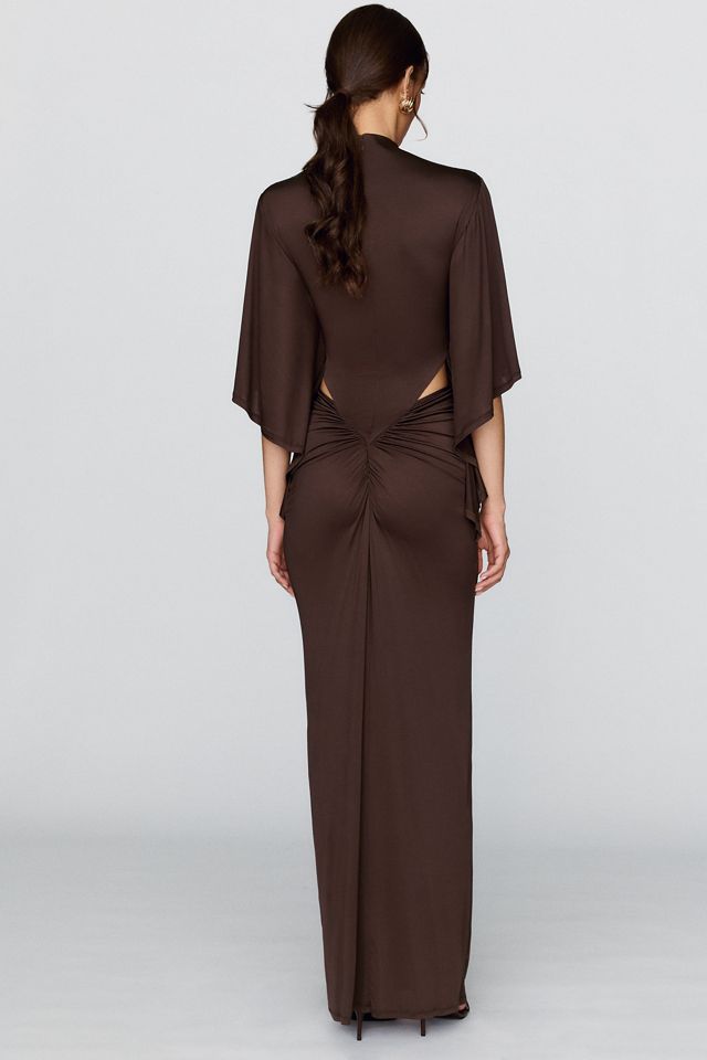 Shona Joy Micro Cutout Draped Maxi Dress #2