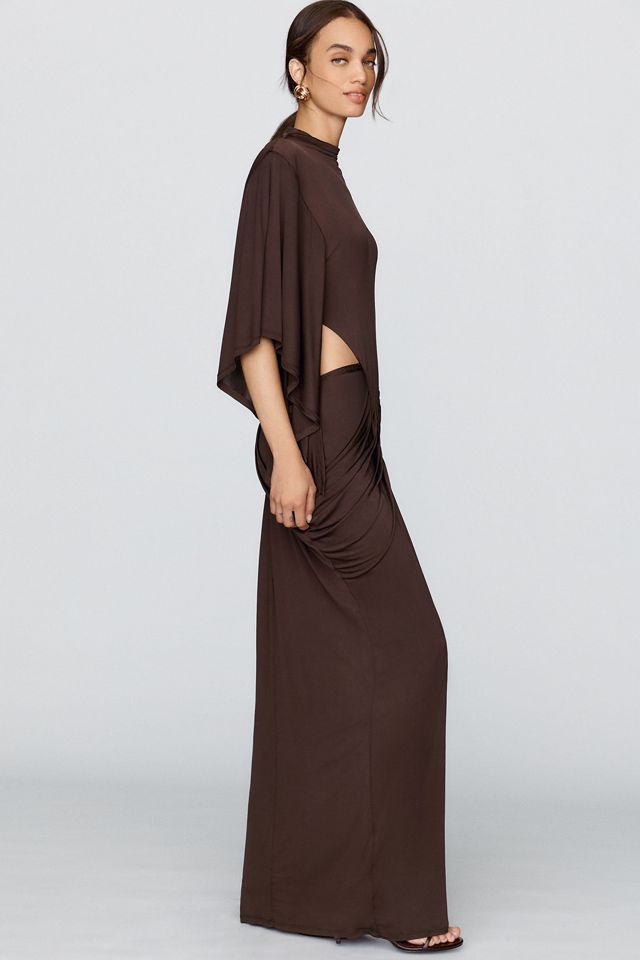 Shona Joy Micro Cutout Draped Maxi Dress #3