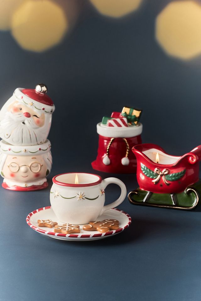 Mrs. Claus Woody Fresh Balsam & Cedarwood Ceramic Candle #1
