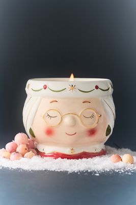Mrs. Claus Woody Fresh Balsam & Cedarwood Ceramic Candle