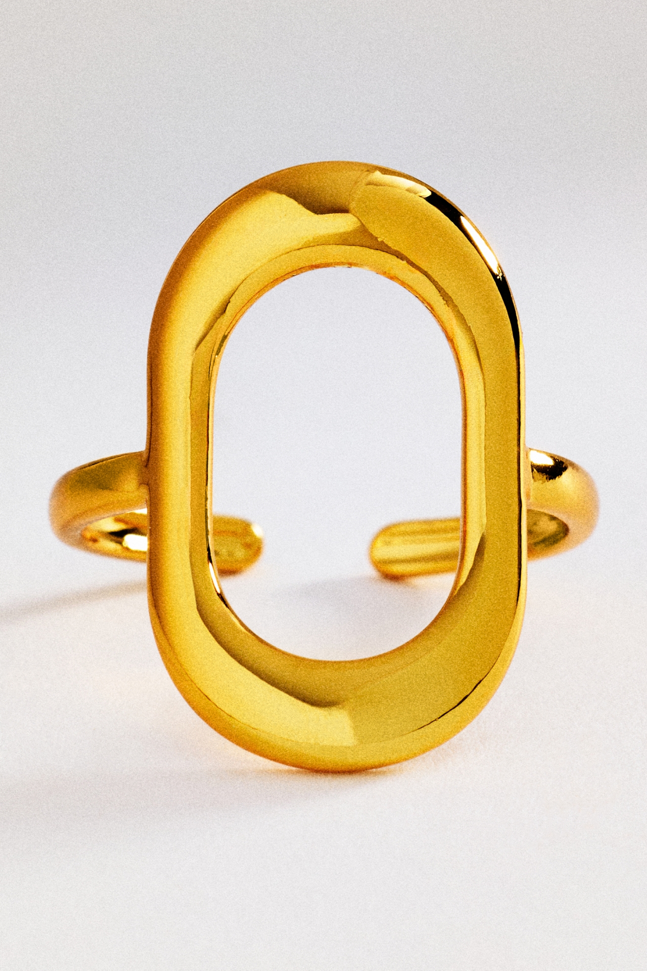 Open Oval Adjustable Ring