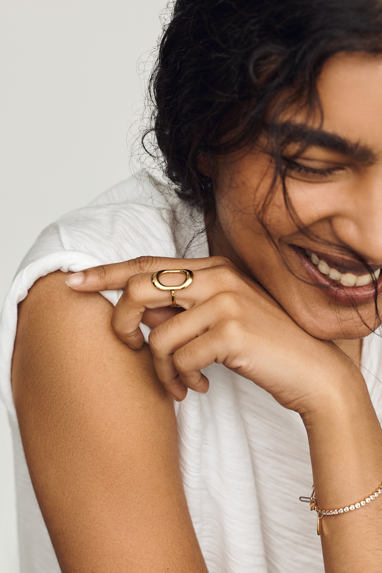 Open Oval Adjustable Ring