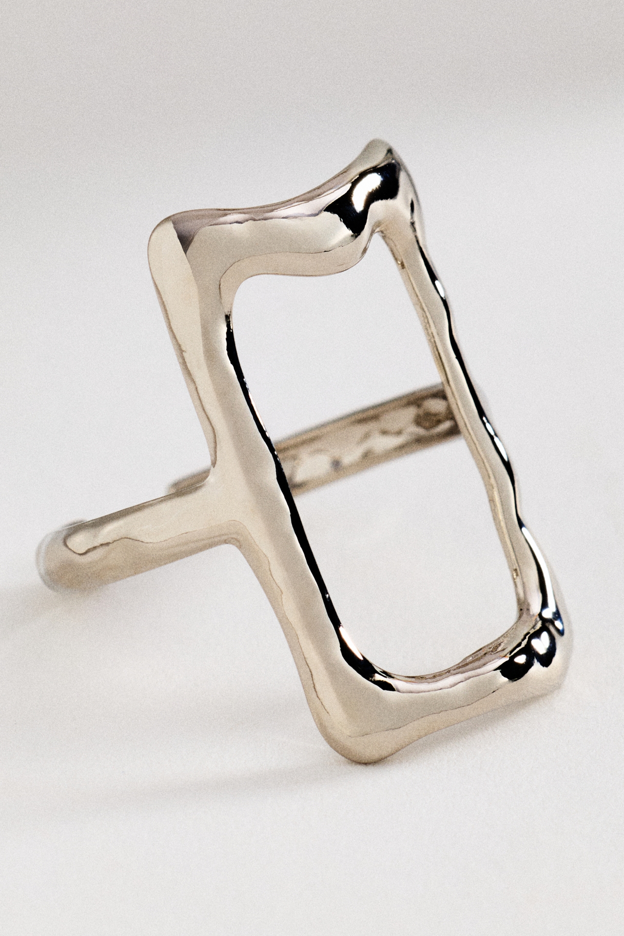 Open Rectangle Adjustable Ring