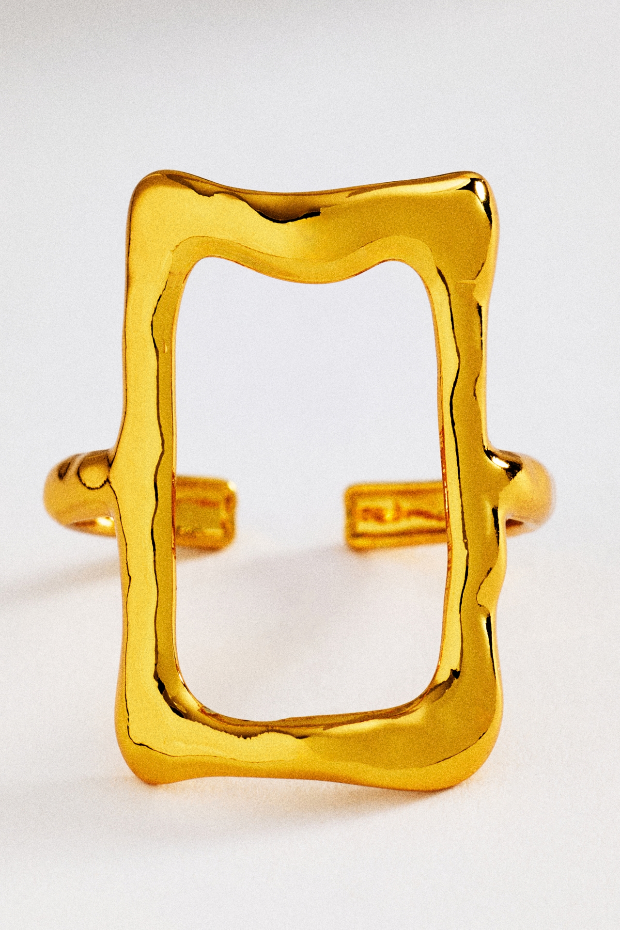 Open Rectangle Adjustable Ring
